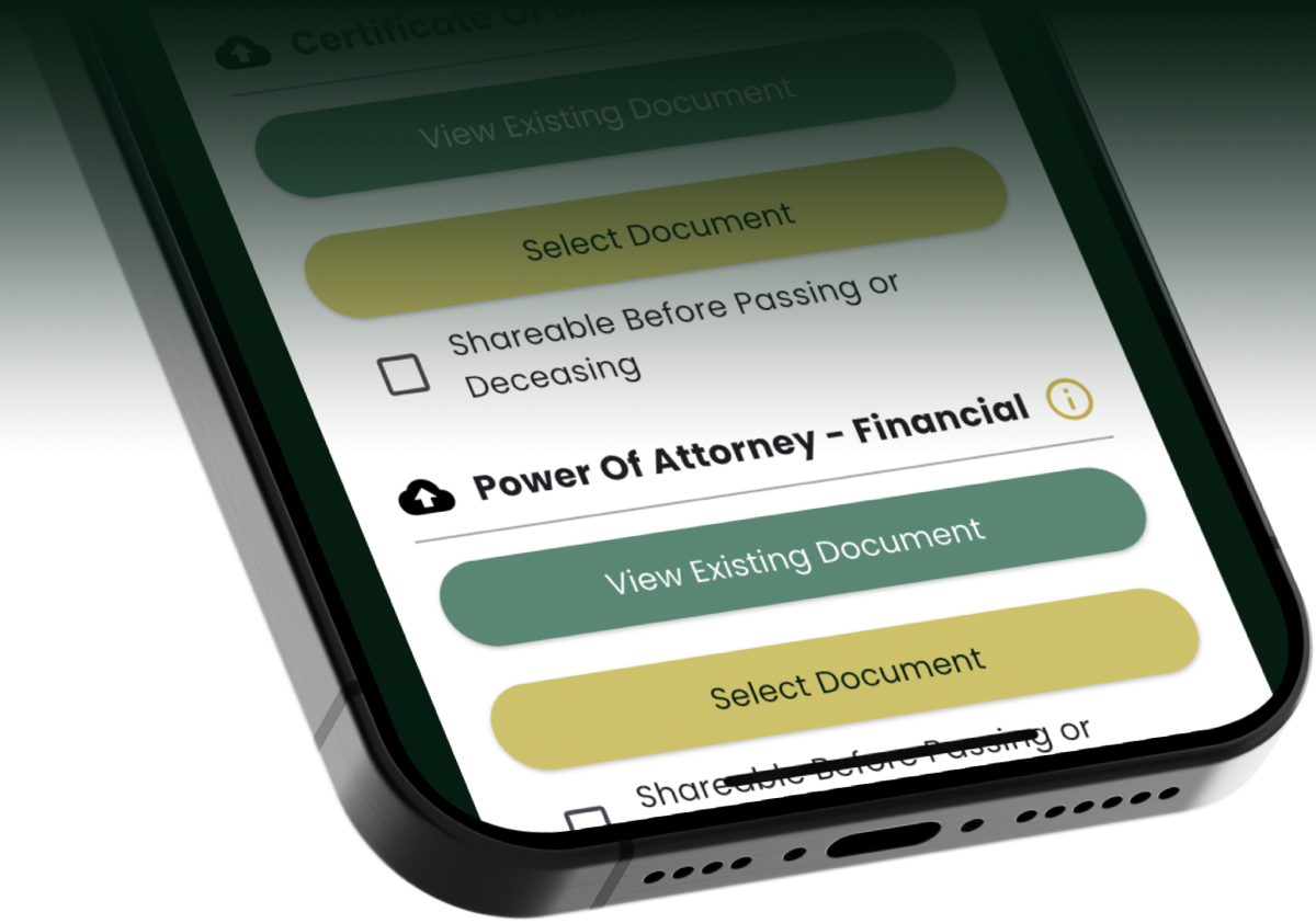 Streamline your planning with E.X.I.T.’s document management. Upload, view, and share critical files like Power of Attorney forms securely and effortlessly.